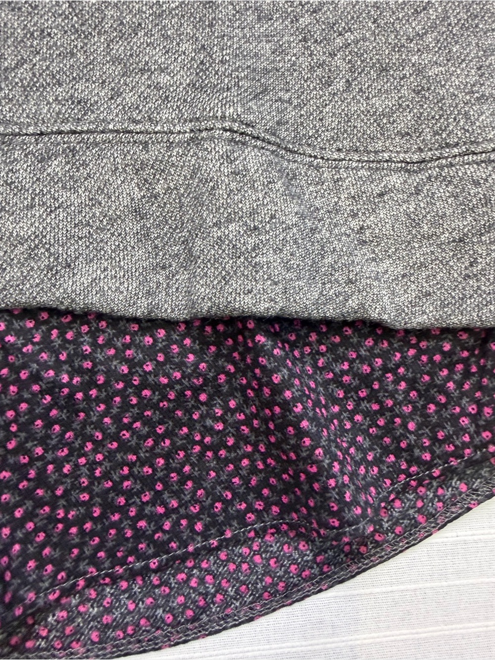 LOFT Layered Floral Collar Sweatshirt Top – Size Small 🌸 - Picture 3 of 8